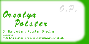 orsolya polster business card